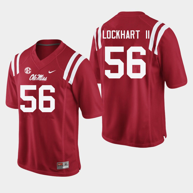Men #56 Danny Lockhart II Ole Miss Rebels College Football Jerseys Sale-Red